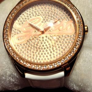 Gold and white new Guess watch